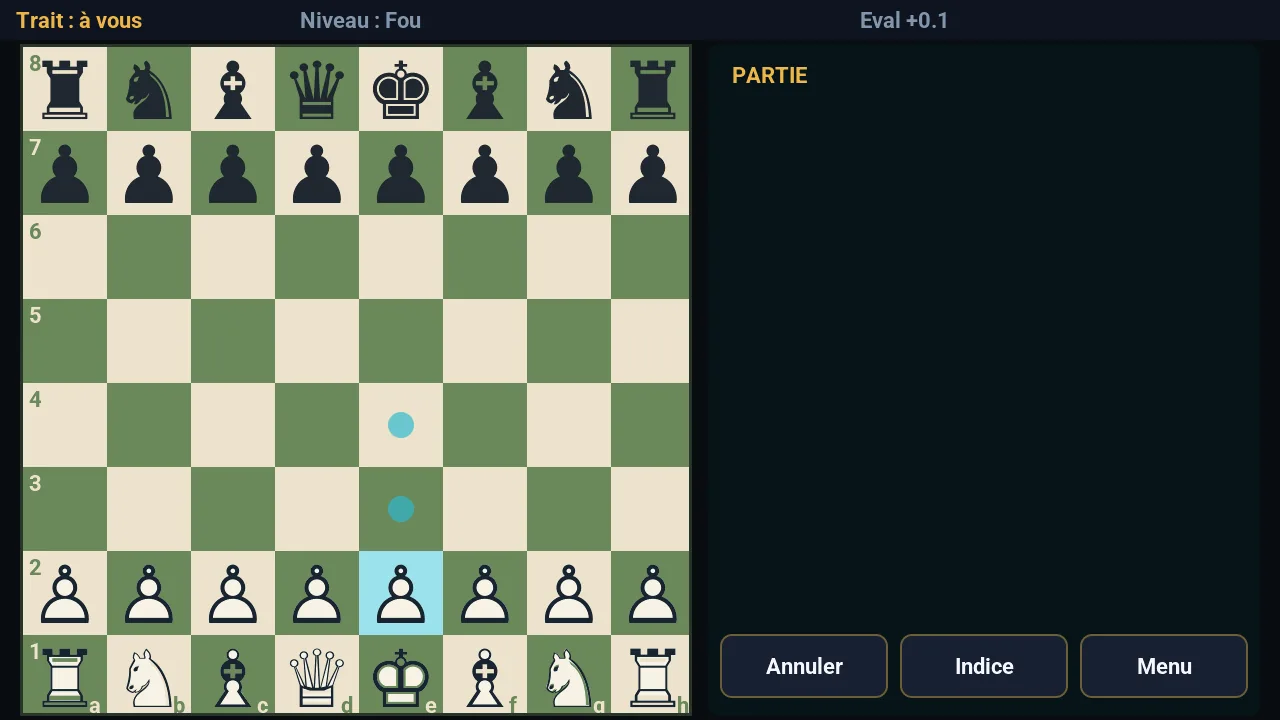 Échecs Roi Noir sur la M5Stack Tab5 ESP32-P4, avec son moteur embarqué